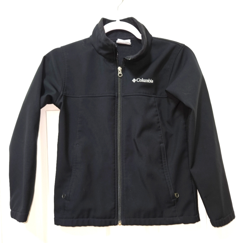 Kids Columbia Black Softshell Jacket Sz M